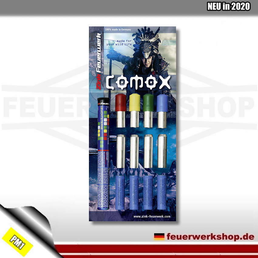 Comox Pyro Set 22 tlg. Sortiment Zink Feuerwerk für Schreckschuss