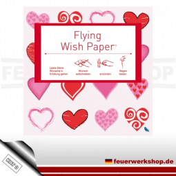 Fliegende Wunschzettel Mini-Herzen Flying Wish